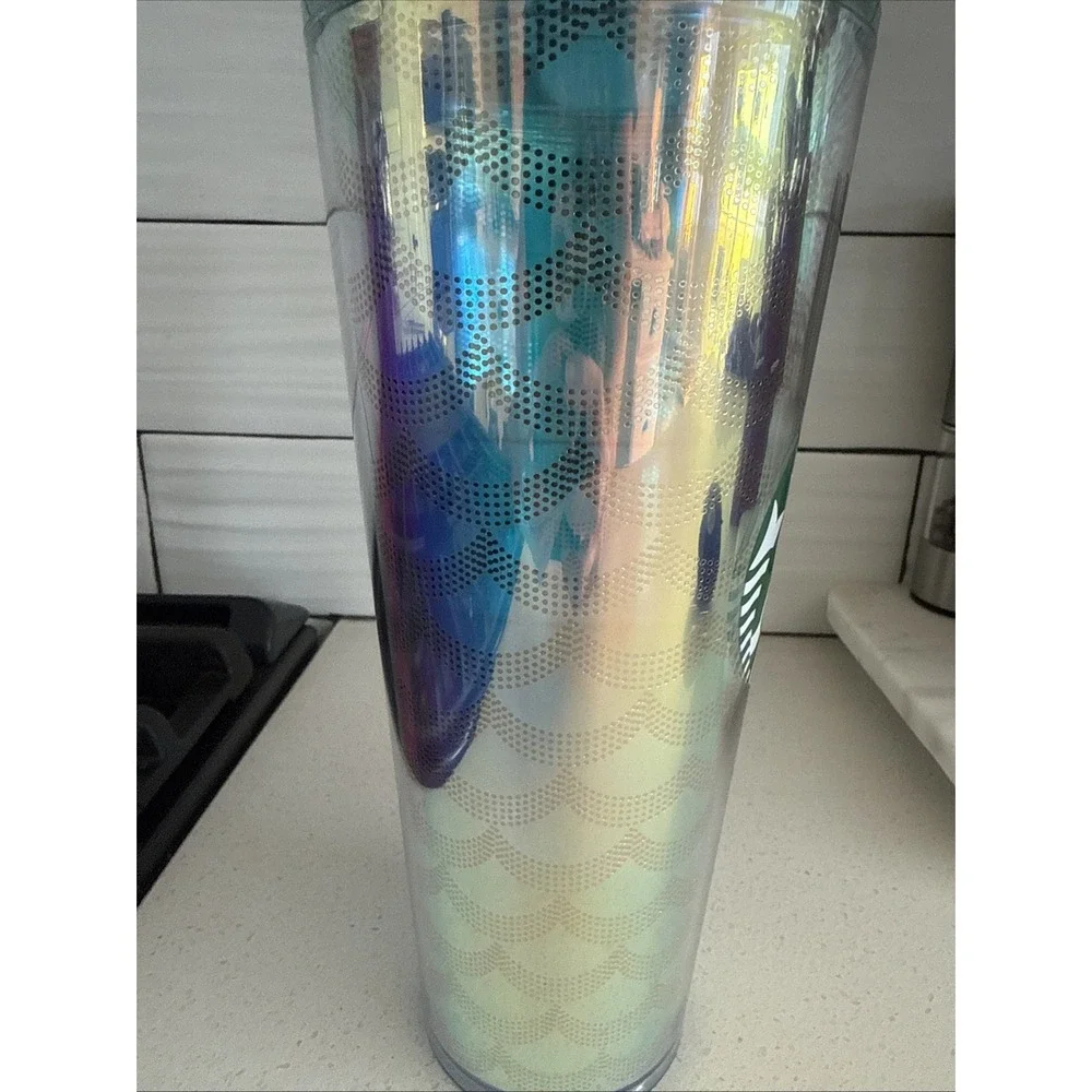 Starbucks Iridescent Mermaid Scale Tumbler 24 Fl Oz Cup Summer 2020 NEW No LID